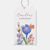 Bloemveer waterverf cadeaulabel (Voorkant)