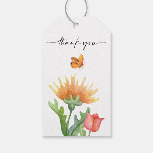 Bloemveer waterverf cadeaulabel (Achterkant)