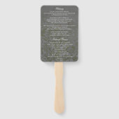 Bloemveld in liefdevol geheugen begrafenisprogramm handwaaier (Achterkant)