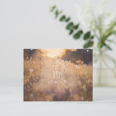 Bloemveld Landelijke Land Zonsondergang Schemering Uitnodiging Briefkaart (Staand voorkant)