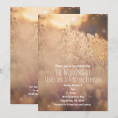 Bloemveld Landelijke Trouwkaart Uitnodigingen (Voorkant / Achterkant)