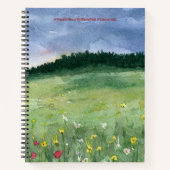 Bloemveld Landschap Spiraal Notitieboek (Voorkant)