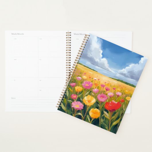 Bloemveld Landschapsschildering Aquarel Planner (Display)