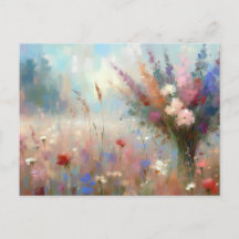 Bloemveld Natuur Scene Impressionistische Kunst