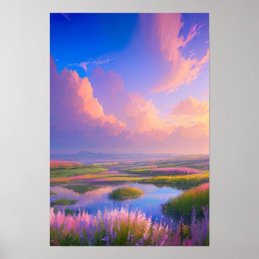 Bloemveld Oasis Poster (Voorkant)