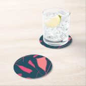 Bloemveld ontwerp rond papier onderzetter (Insitu)