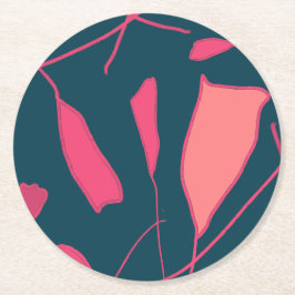 Bloemveld ontwerp rond papier onderzetter