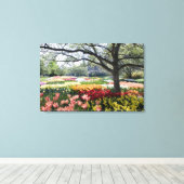 Bloemveld op een lenteochtend canvas afdruk (Insitu (Houten vloer))