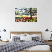 Bloemveld op een lenteochtend canvas afdruk (Insitu (Slaapkamer))