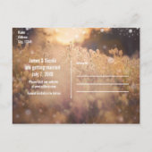 Bloemveld Rustieke Landelijke Trouwdag Save The Da Aankondigingskaart (Achterkant)