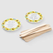 Bloemvelden krans bruiloft programma handwaaier (Niet-gemonteerd)