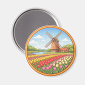 Bloemvelden Nederland Magneet (Voorkant / Achterkant)
