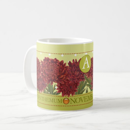 Bloemventilator en Gem November Klassieke Mok (Voorkant links)