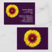 Bloemventilator - Paars Visitekaartje (Voorkant / Achterkant)