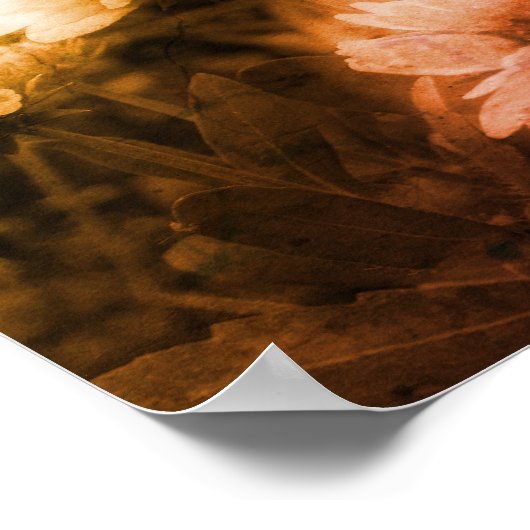 Bloemventilator zwart en wit, Abstract Poster (Hoek)