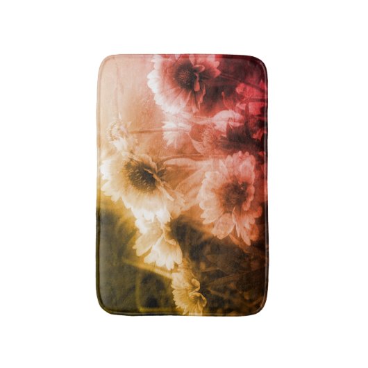 Bloemventilator zwart en wit, badmat (Voorkant Verticaal)