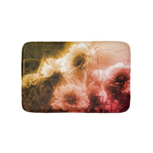 Bloemventilator zwart en wit, badmat (Voorkant)