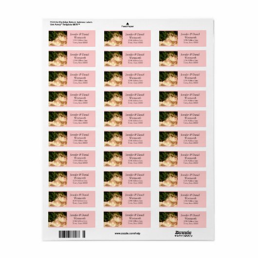 Bloemventilatoren Adresetiketten Roze hydrangea Etiket (Full Sheet)