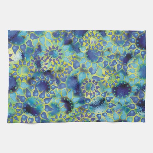 Bloemventilatoren met ventilator blauw theedoek (Horizontaal)