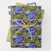 BLOEMVEREN EN GLOEIENDE BARSTEN WIKKELPAPIER INPAKPAPIER VEL (In situ)