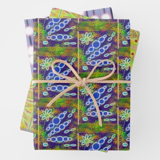 BLOEMVEREN EN GLOEIENDE BARSTEN WIKKELPAPIER INPAKPAPIER VEL (In situ)