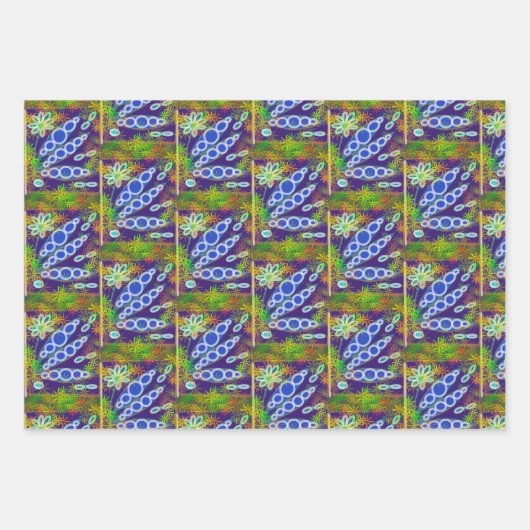 BLOEMVEREN EN GLOEIENDE BARSTEN WIKKELPAPIER INPAKPAPIER VEL (Voorkant)