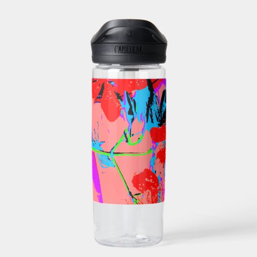 bloemverfroze waterfles (Achterkant)