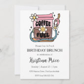 Bloemverjaardag brunch uitnodiging (Voorkant)