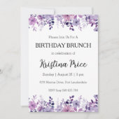 Bloemverjaardag brunch uitnodiging (Voorkant)
