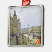 Bloemverkopers door de zegen metalen ornament (Links)