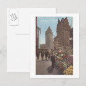 Bloemverkopers, Kearny & Market Streets Briefkaart (Voorkant / Achterkant)