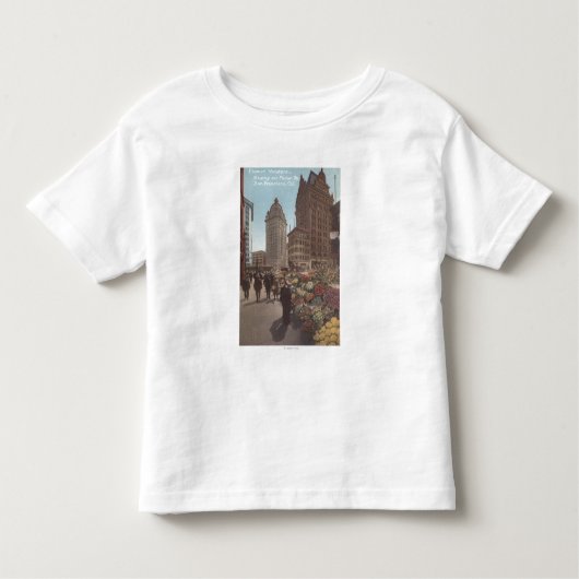 Bloemverkopers, Kearny & Market Streets Kinder Shirts (Voorkant)