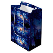 Bloemverpakkings papier medium cadeauzakje (Voorkant Gekanteld)