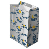 Bloemverpakkings papier middelgrote cadeautas (Achterkant Gekanteld)