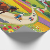 Bloemverpakkings papier Naïeve stijl (Hoek)