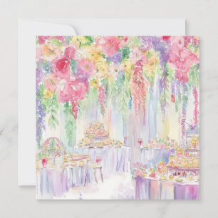 Bloemverrukking: een Baby shower Kaart