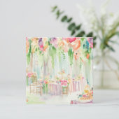 Bloemverrukking: pastelbloemblaadjes, een Baby sho Kaart (Staand voorkant)