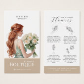 Bloemverzorging Hang Label Bloemist Kaart (Voorkant /achterkant)