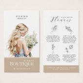 Bloemverzorging Hang Label Bloemist Kaart (Voorkant /achterkant)