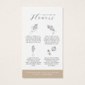 Bloemverzorging Hang Label Bloemist Kaart (Achterkant)