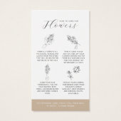 Bloemverzorging Hang Label Bloemist Kaart (Achterkant)