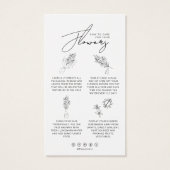 Bloemverzorging Hang Label Bloemist Kaart met Logo (Achterkant)