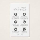 Bloemverzorging Hang Label Bloemist Kaart met Logo (Achterkant)