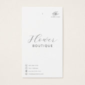 Bloemverzorging Hang Label Bloemist Kaart met Logo (Voorkant)