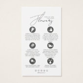 Bloemverzorging Hang Label Bloemist Kaart met Logo (Achterkant)