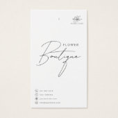 Bloemverzorging Hang Label Bloemist Kaart met Logo (Voorkant)