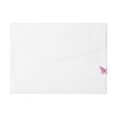 Bloemvink met roze Sakura Adreslabel Wikkel (Achterkant)