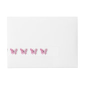 Bloemvink met roze Sakura Adreslabel Wikkel (Voorkant)