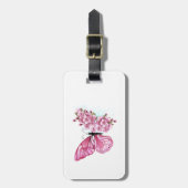 Bloemvink met roze Sakura Bagagelabel (Voorkant verticaal)