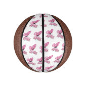 Bloemvink met roze Sakura Basketbal (Verticaal)